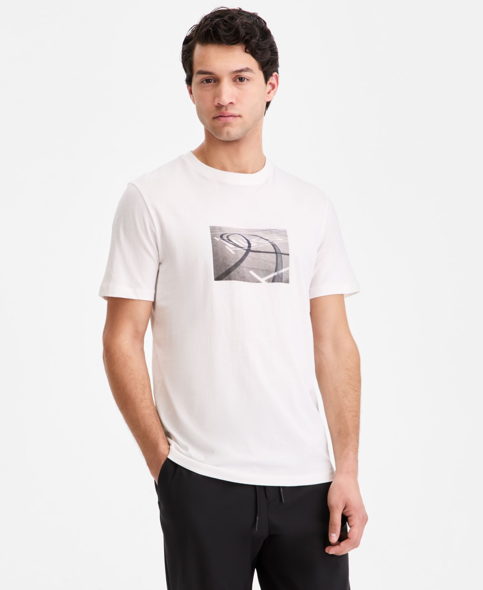 Hugo by Hugo Boss Men's Cotton Logo Graphic Crewneck T-Shirt