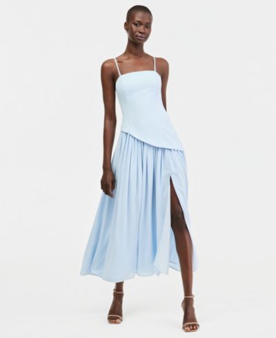 RARE Juniors' Asymmetric Sleeveless Midi Dress