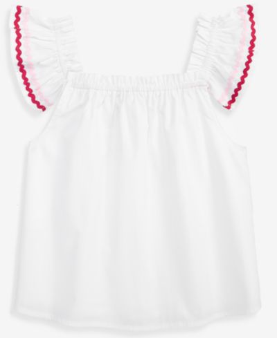 Детский хлопковый топ CeCe Girls' 6-8 Rik Rak Cotton Flutter Top