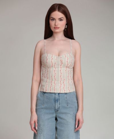 Avec Les Filles Women's Sweetheart Neck Mini Top