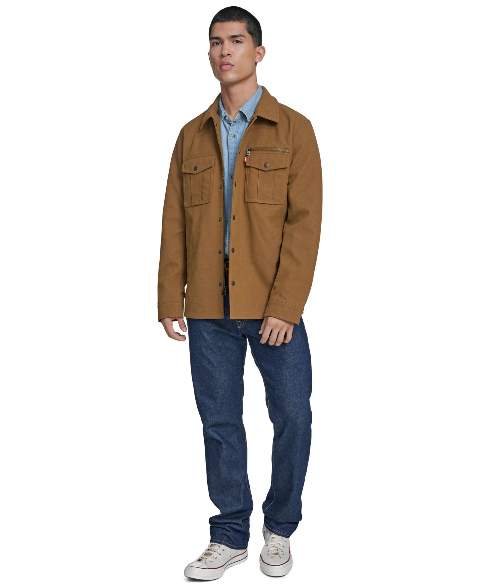 Levi's Men's Front Zipper Shirt Jacket