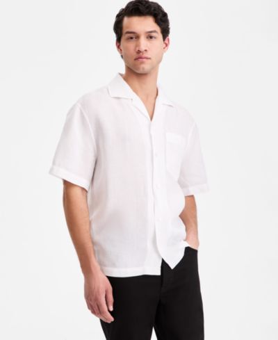 Мужская рубашка Hugo Boss Cotton Jacquard с коротким рукавом