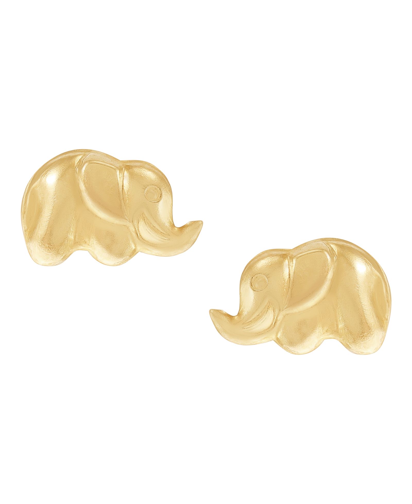 Детские серьги-гвоздики Elephant 14k Yellow Gold