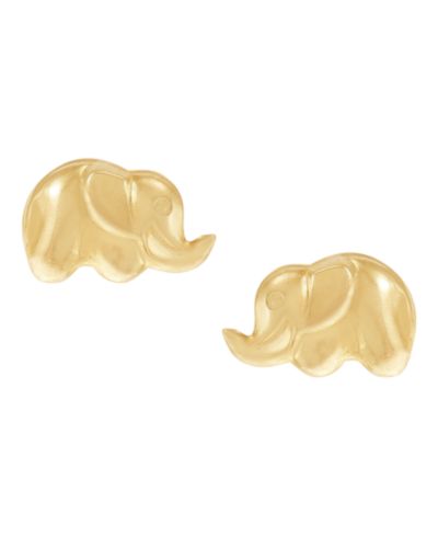 Детские серьги-гвоздики Elephant 14k Yellow Gold