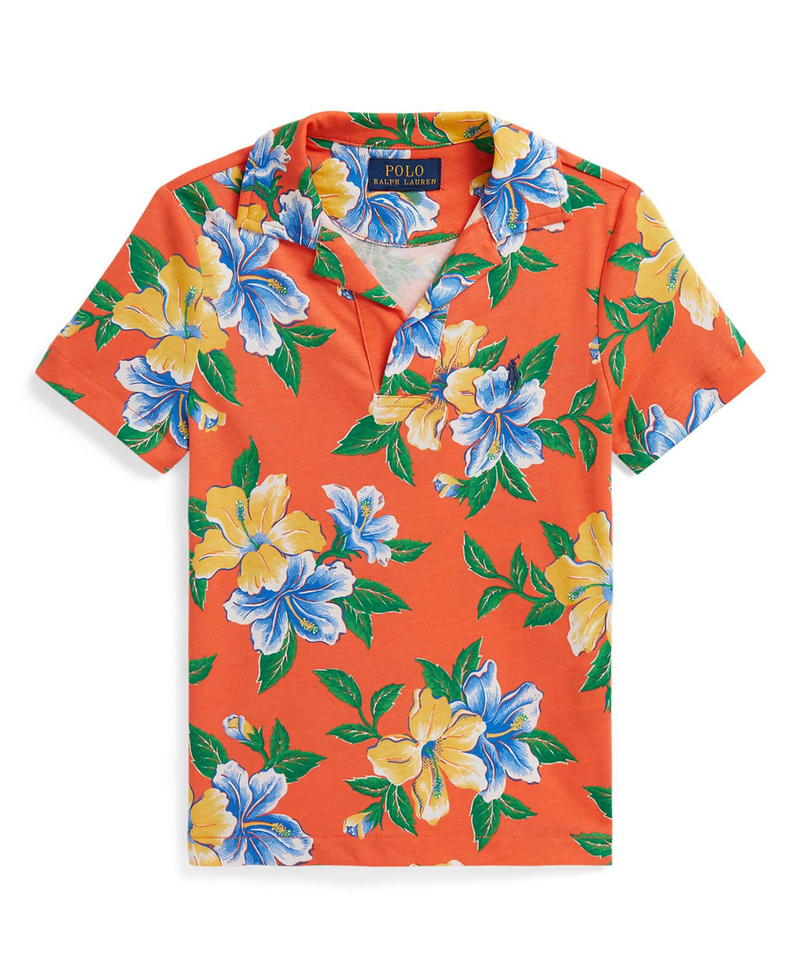 Детская джерси-поло Polo Ralph Lauren Boys' 2-7 Floral-Print Short-Sleeve