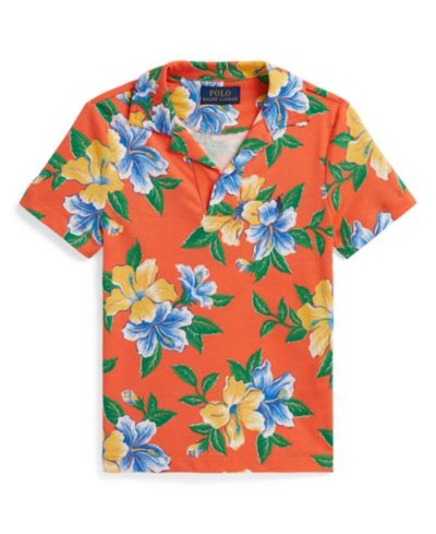 Детская джерси-поло Polo Ralph Lauren Boys' 2-7 Floral-Print Short-Sleeve