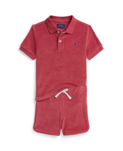 Polo Ralph Lauren Детский комплект из футболки поло и шорт из махровой ткани, 2-piece set