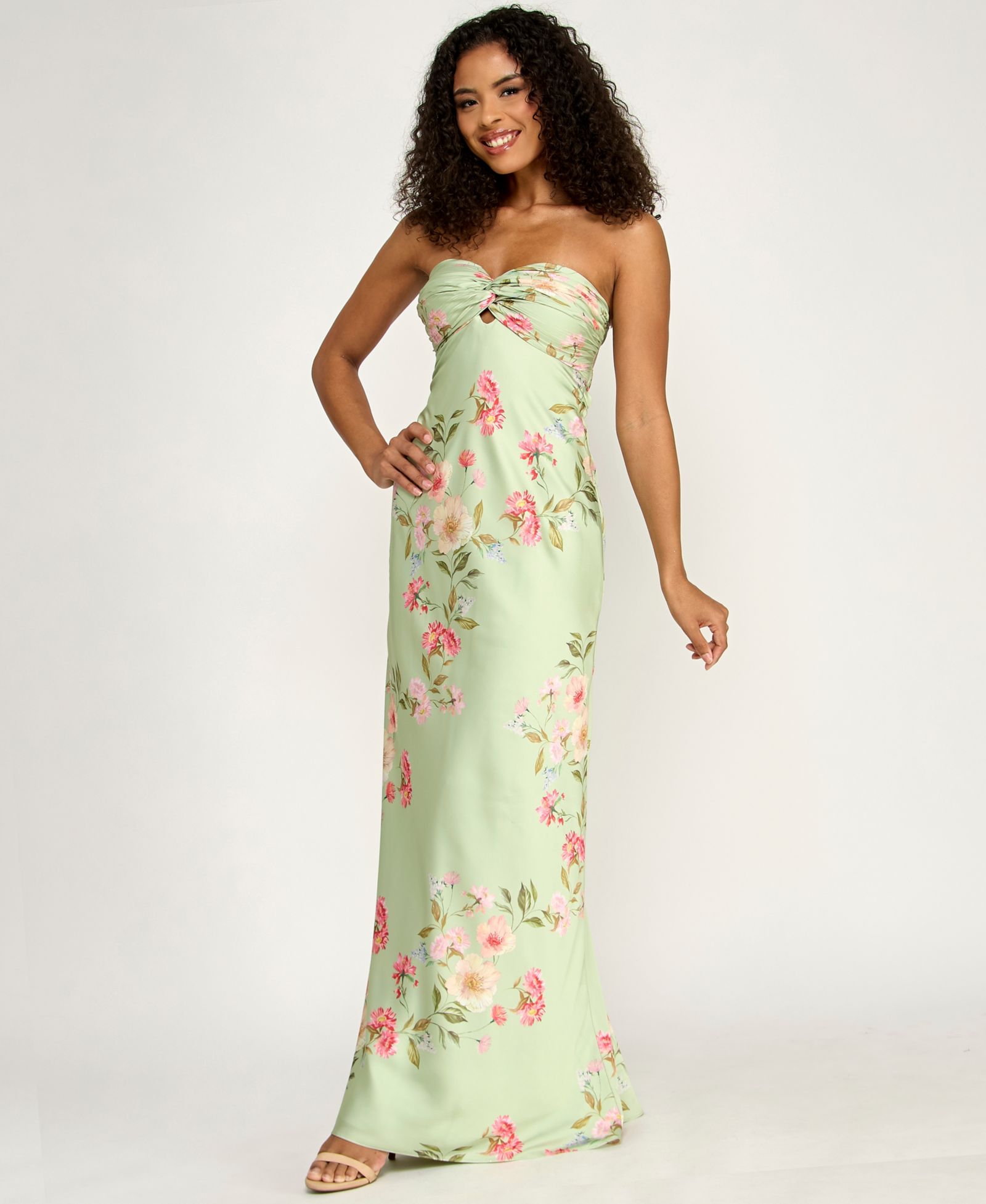 Детское вечернее платье B Darlin Floral Print Strapless