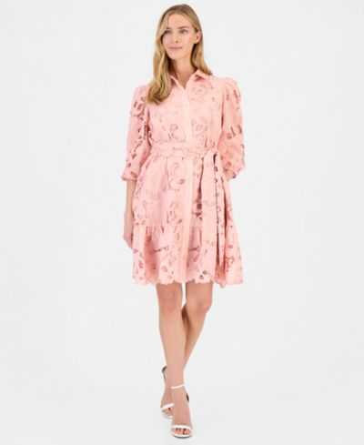 Женское платье-рубашка Anne Klein Lace Scalloped-Hem