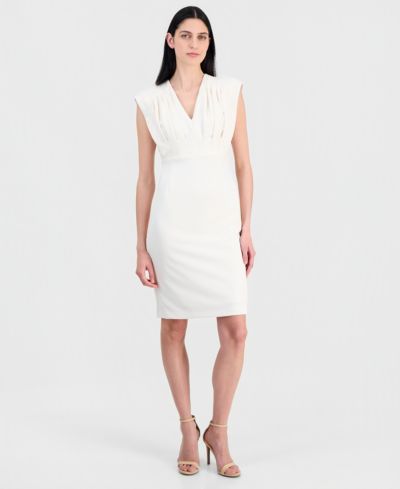 Женское платье Anne Klein Pleated-Bodice Sheath Dress