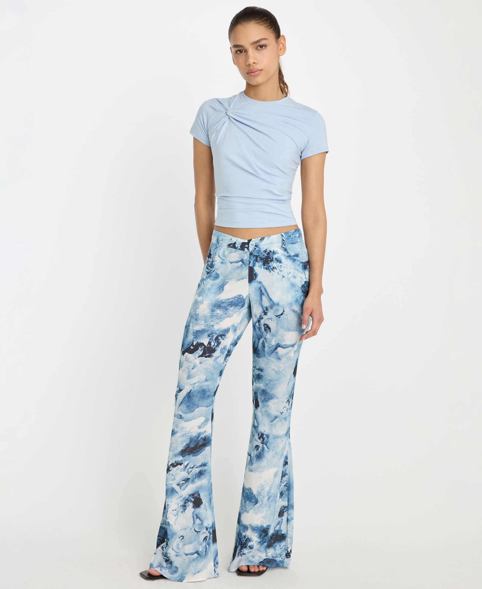 Good American Women's Printed Flare Pants