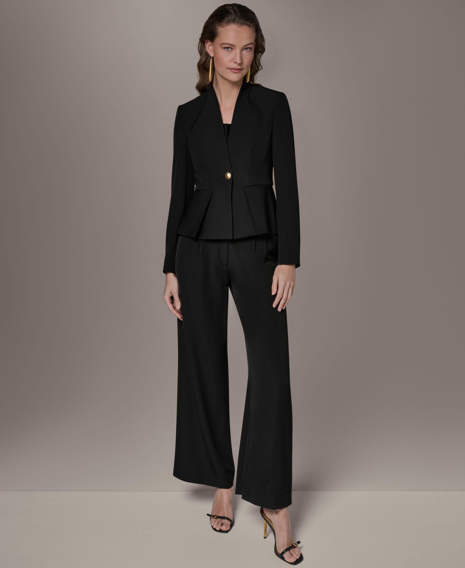 Donna Karan New York Женский блейзер без воротника, Petite