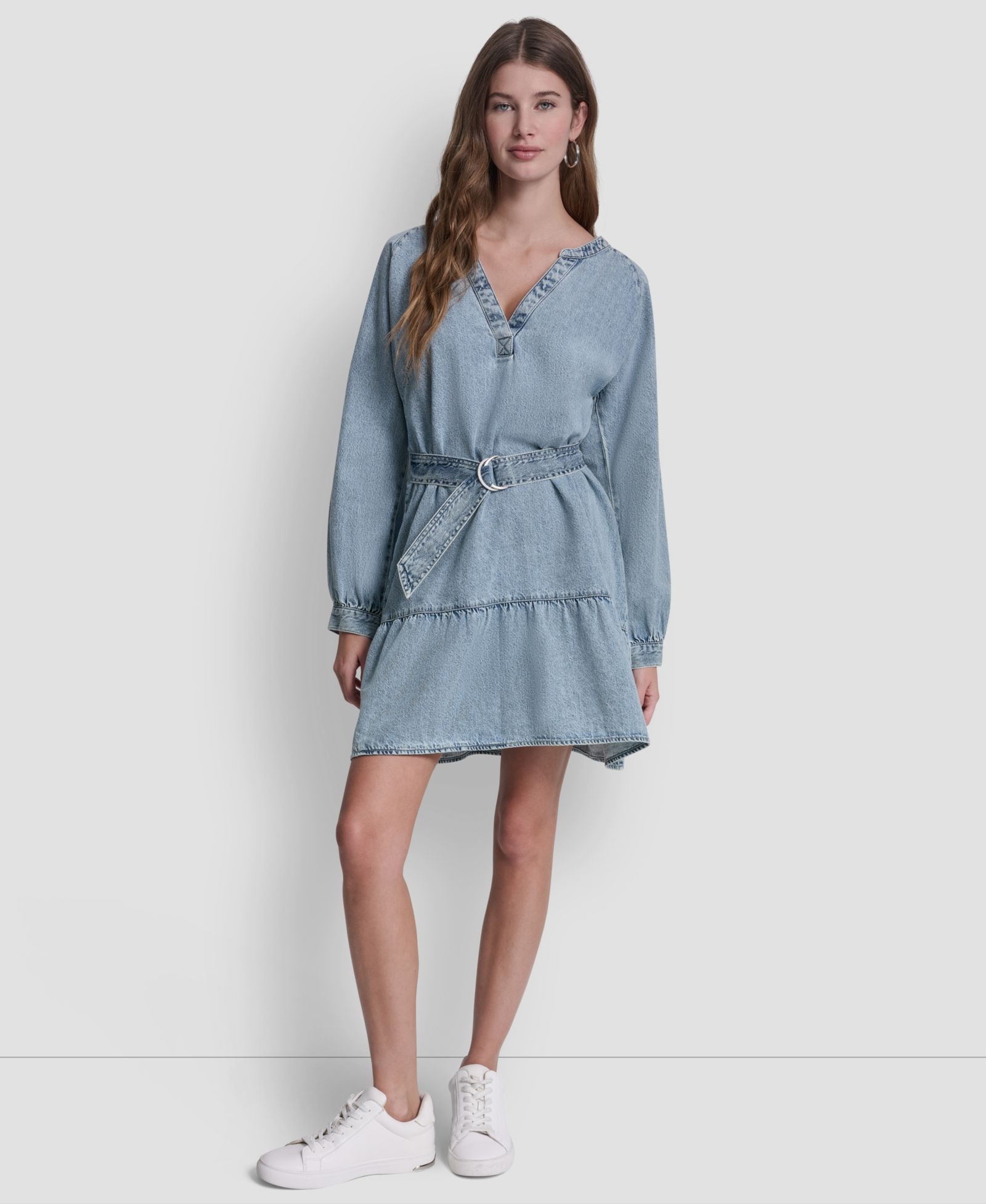 DKNY Jeans Женское платье A-Line с V-образным вырезом