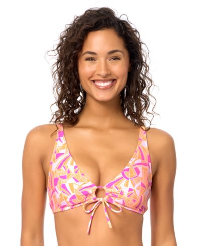 Raisins Women's West-Side V-Neck Swim Bikini Top