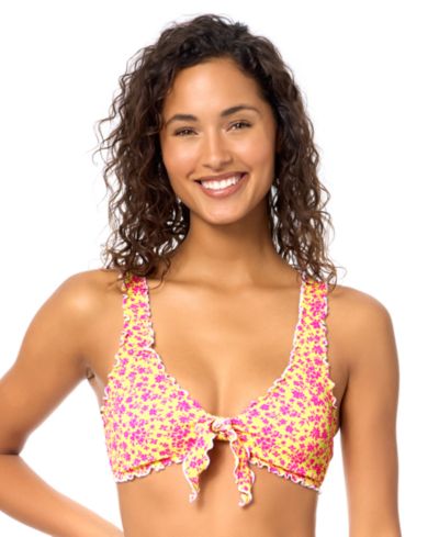 Raisins Women's Eli Printed Scoop Neck Swim Bikini Top