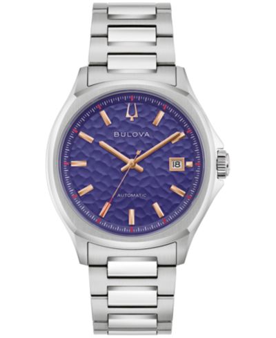 Bulova Men's Tony Bennett NYC Silver-Tone Stainless Steel Bracelet Watch 32mm