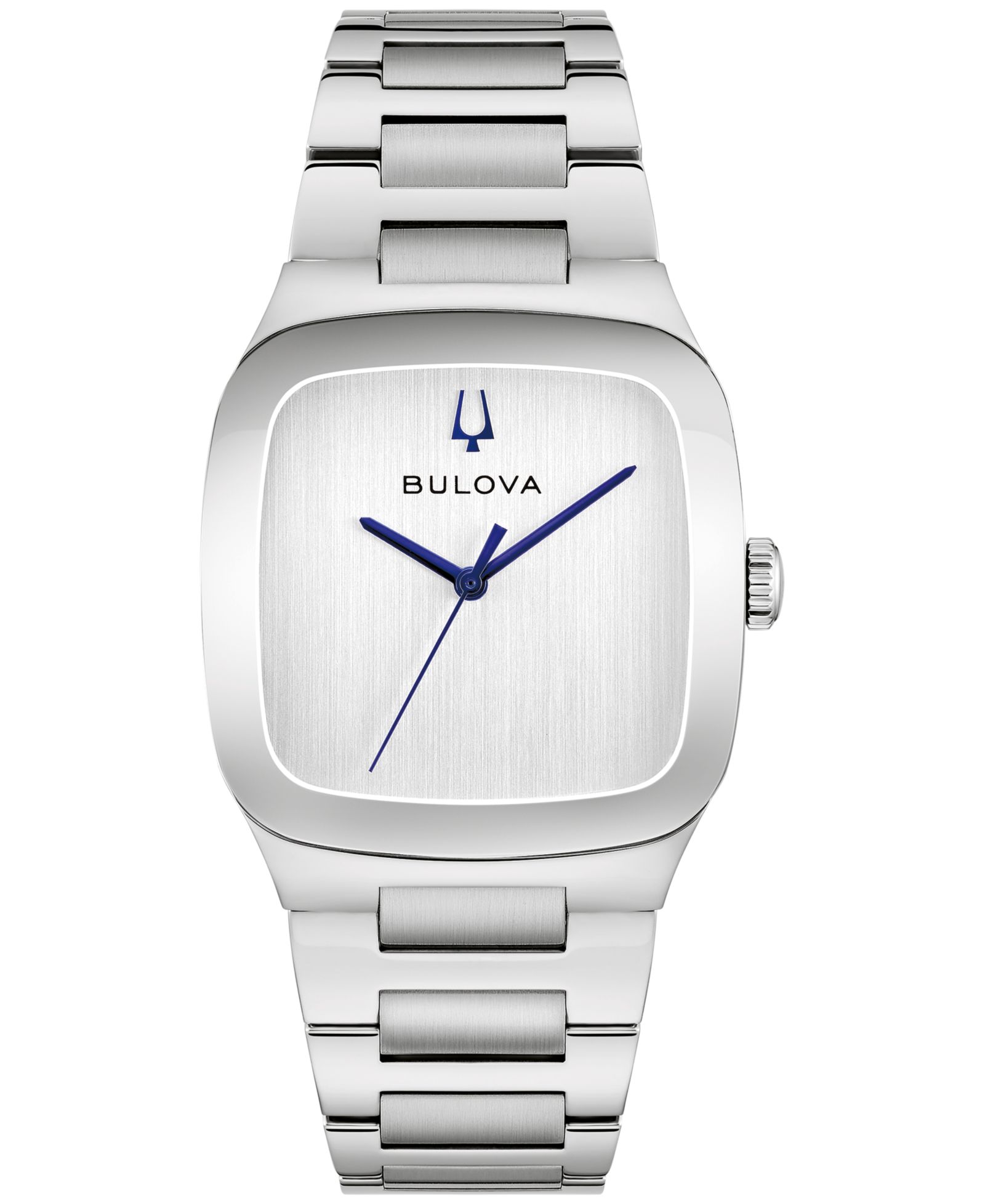 Bulova Men's Latin Grammy Modern Millennia Silver-Tone Stainless Steel Bracelet Watch 30mm