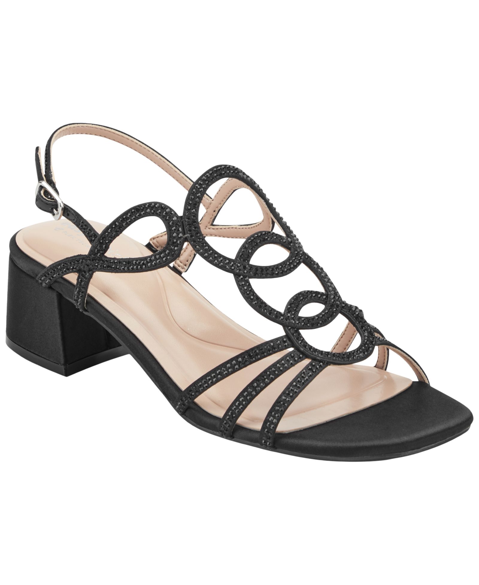 Easy Spirit Women's Yana eFlex Embellished Block Heel Dress Sandals