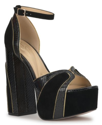 Black/Gold Suede