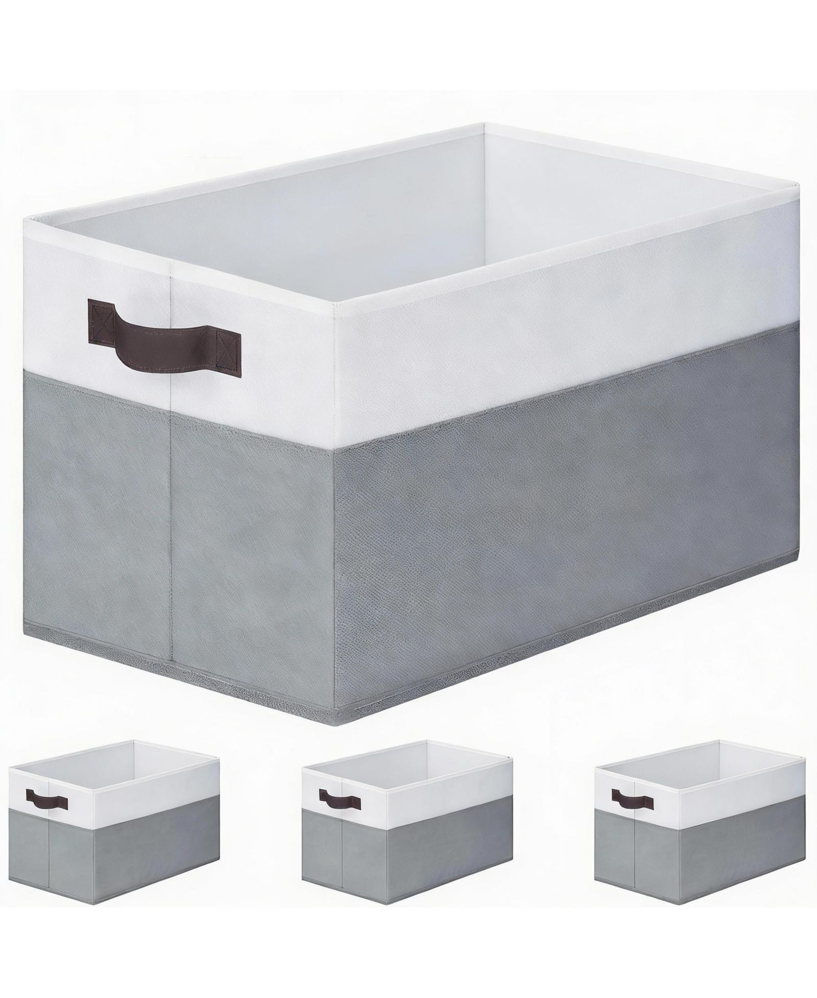 Набор тканевых контейнеров для хранения YIGII 4-Pack Collapsible Fabric Bins