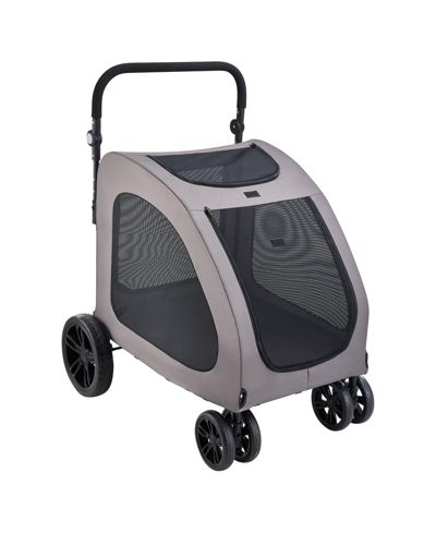 SUGIFT Pet Stroller 4-Wheel Dog Stroller 160 LB Capacity Adjustable Handle