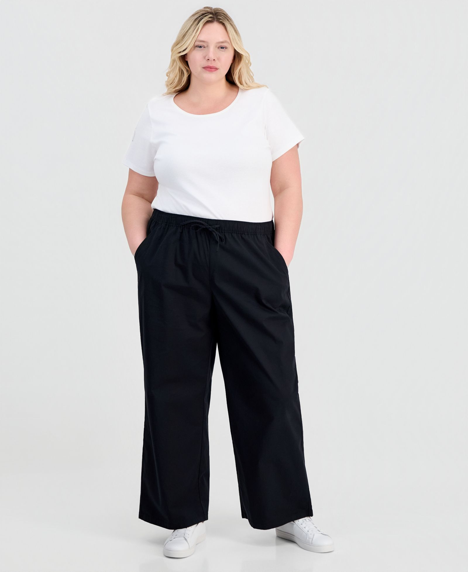 Брюки Plus Size Style & Co с широкими штанинами