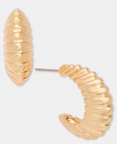 On 34th текстурные серьги-кольца Small, 0.95"