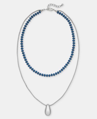 Подвеска On 34th Beaded Layered Tear-Shape, 16" + 2" extender