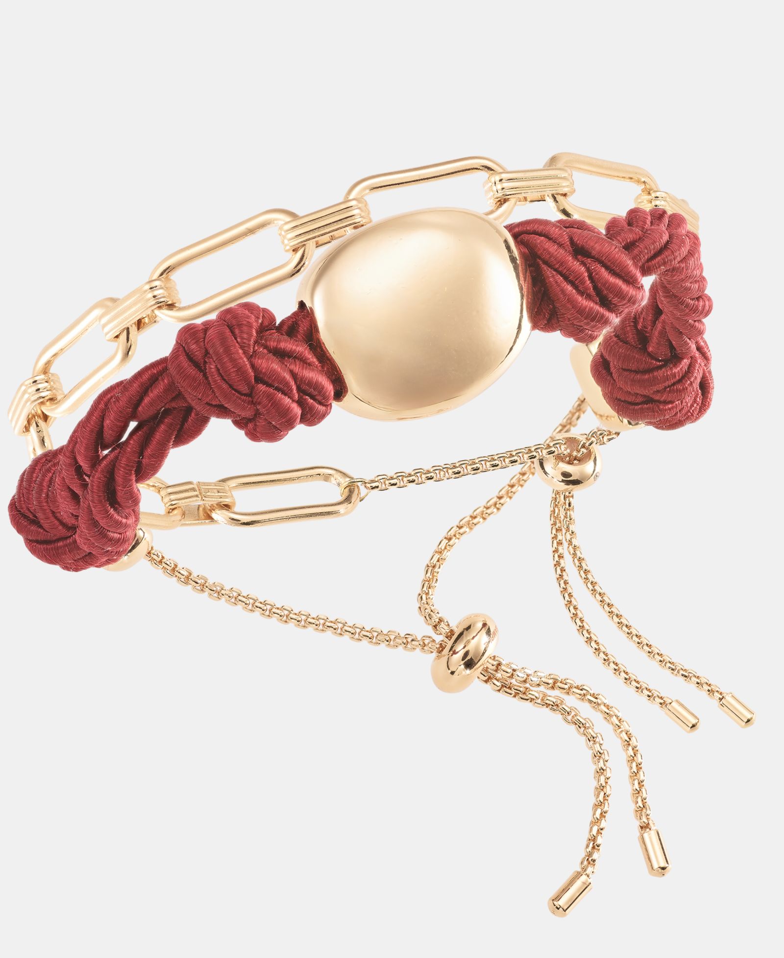On 34th 2-Pc. Set Rope & Metal Link Slider Bracelets, Macy's Exclusive