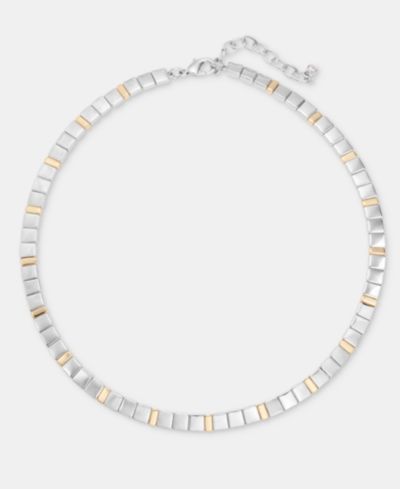 Ожерелье On 34th Two Tone Square Link Collar, 16" + 3" extender