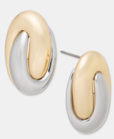Серьги-гвоздики On 34th Two-Tone Linked Stud Earrings