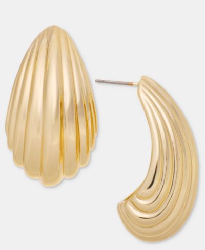 Серьги-кольца On 34th Textured J-Hoop