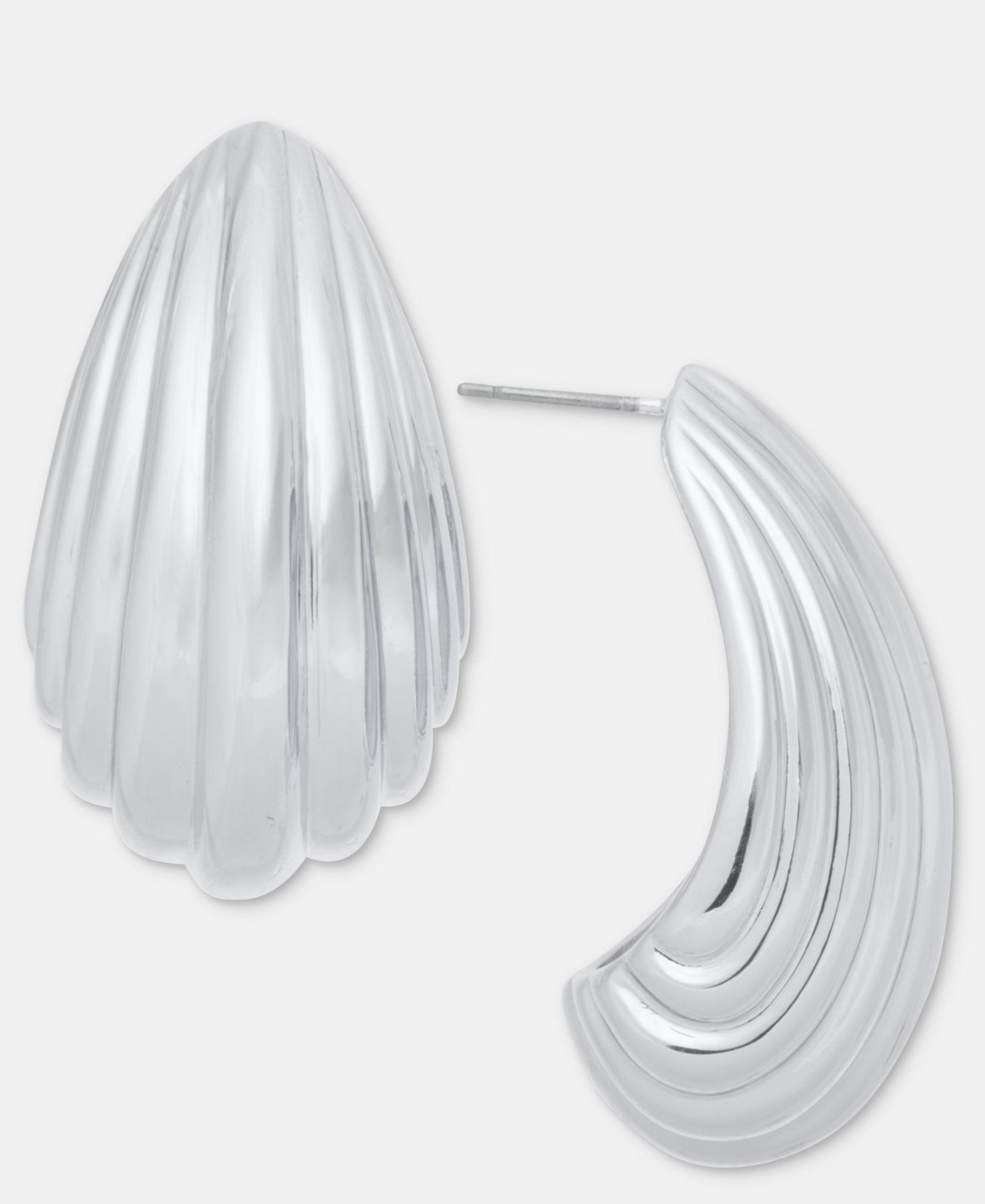 Серьги-кольца On 34th Textured J-Hoop