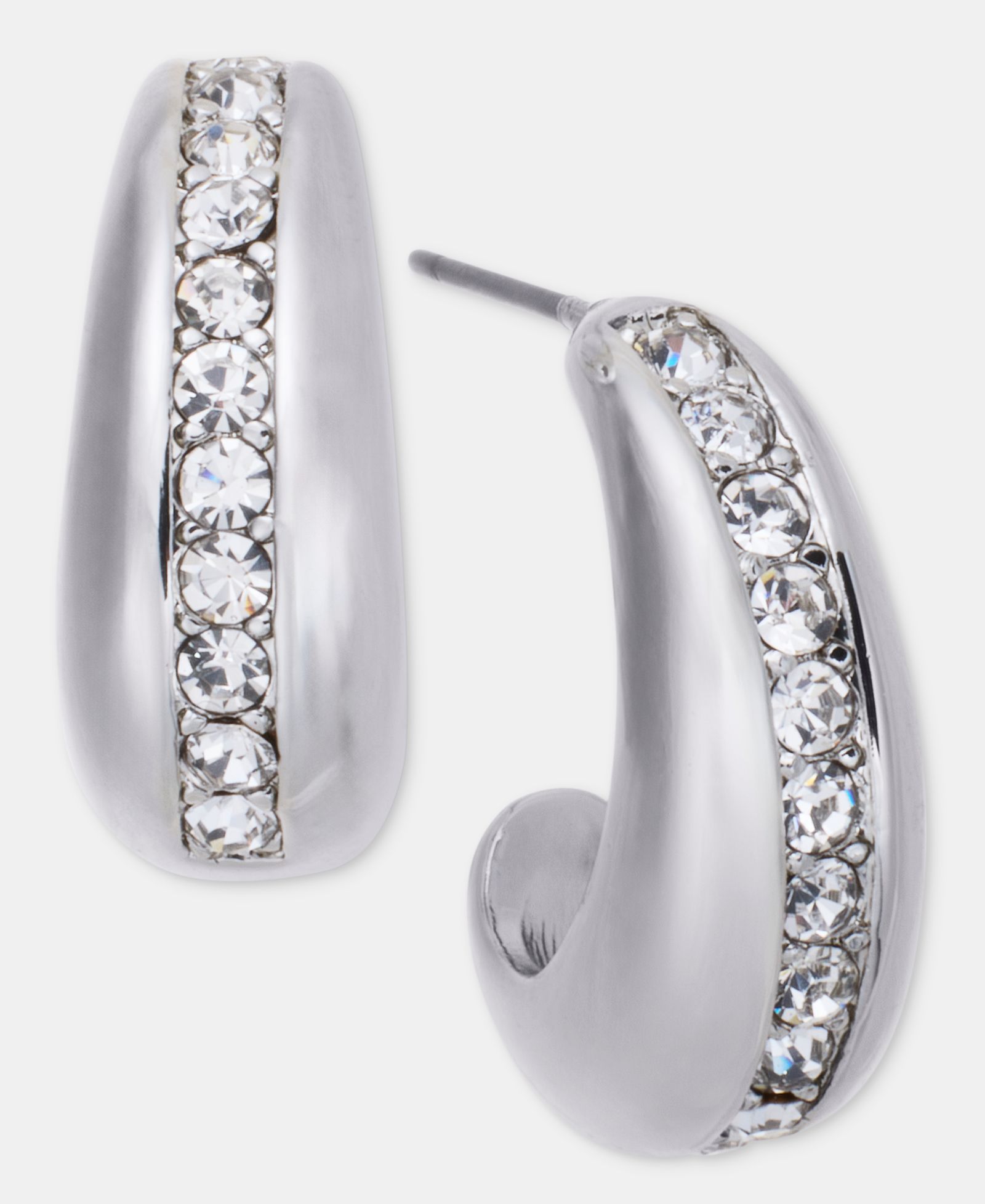 Серьги On 34th Pavé Crystal J-Hoop