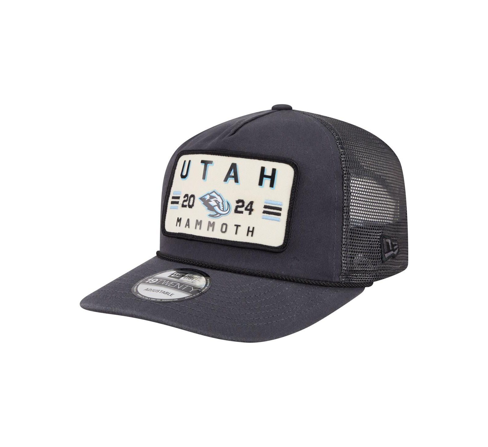 Мужская кепка New Era, Utah Mammoth, цвет Charcoal, регулируемая