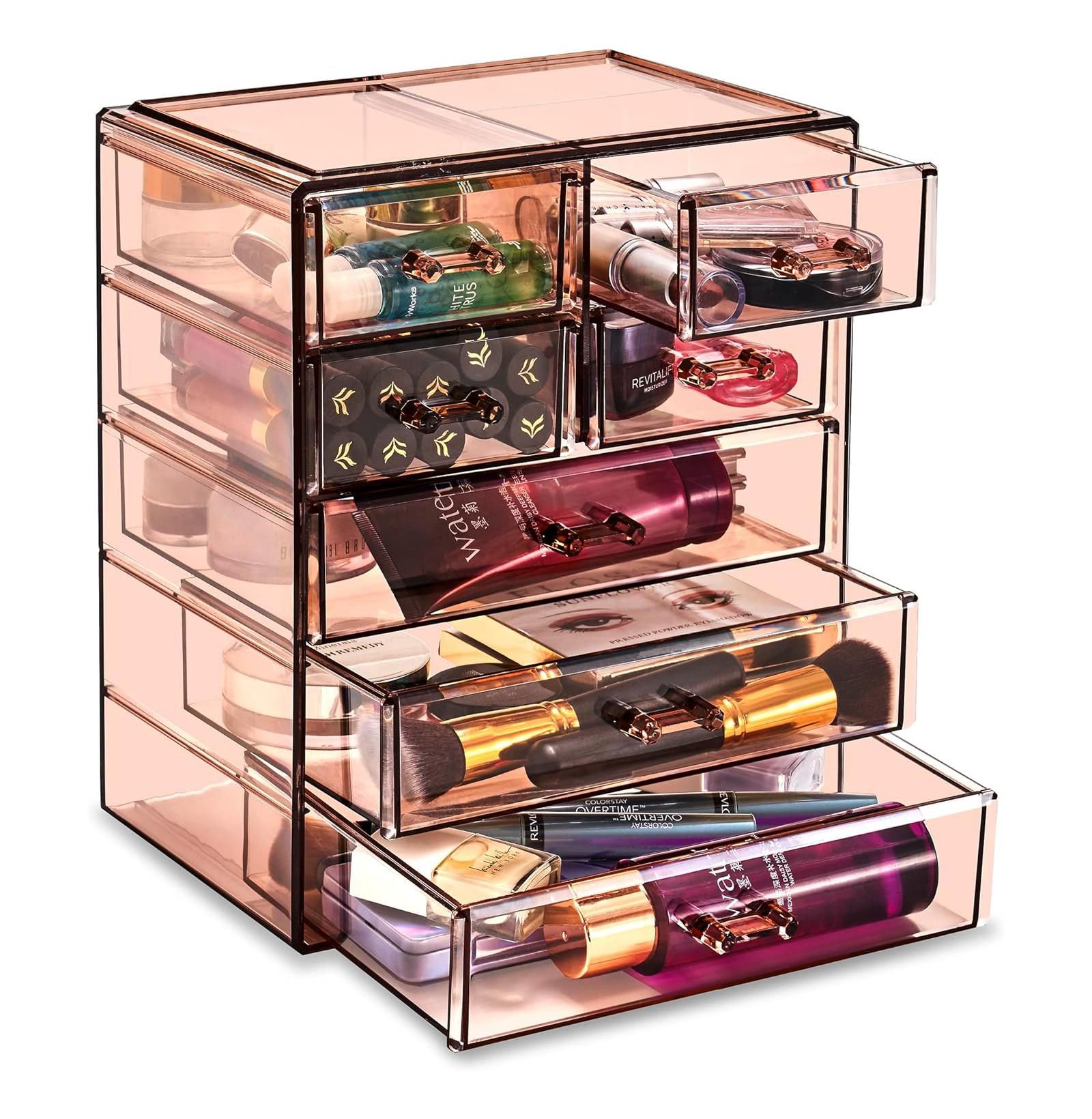 Sorbus 7 Drawer Acrylic Makeup Organizer Case for Cosmetics, Makeup and Jewelry