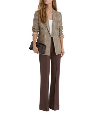 REISS Women's Sybil Double Breasted Check Blazer