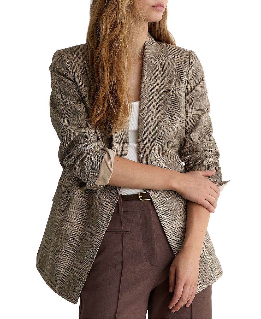 Блейзер REISS Petite Sybil Double-Breasted Plaid