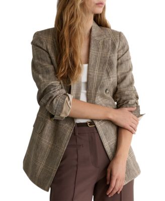 Блейзер REISS Petite Sybil Double-Breasted Plaid