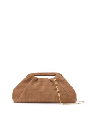 Женский клатч REISS June Croc Embossed Suede