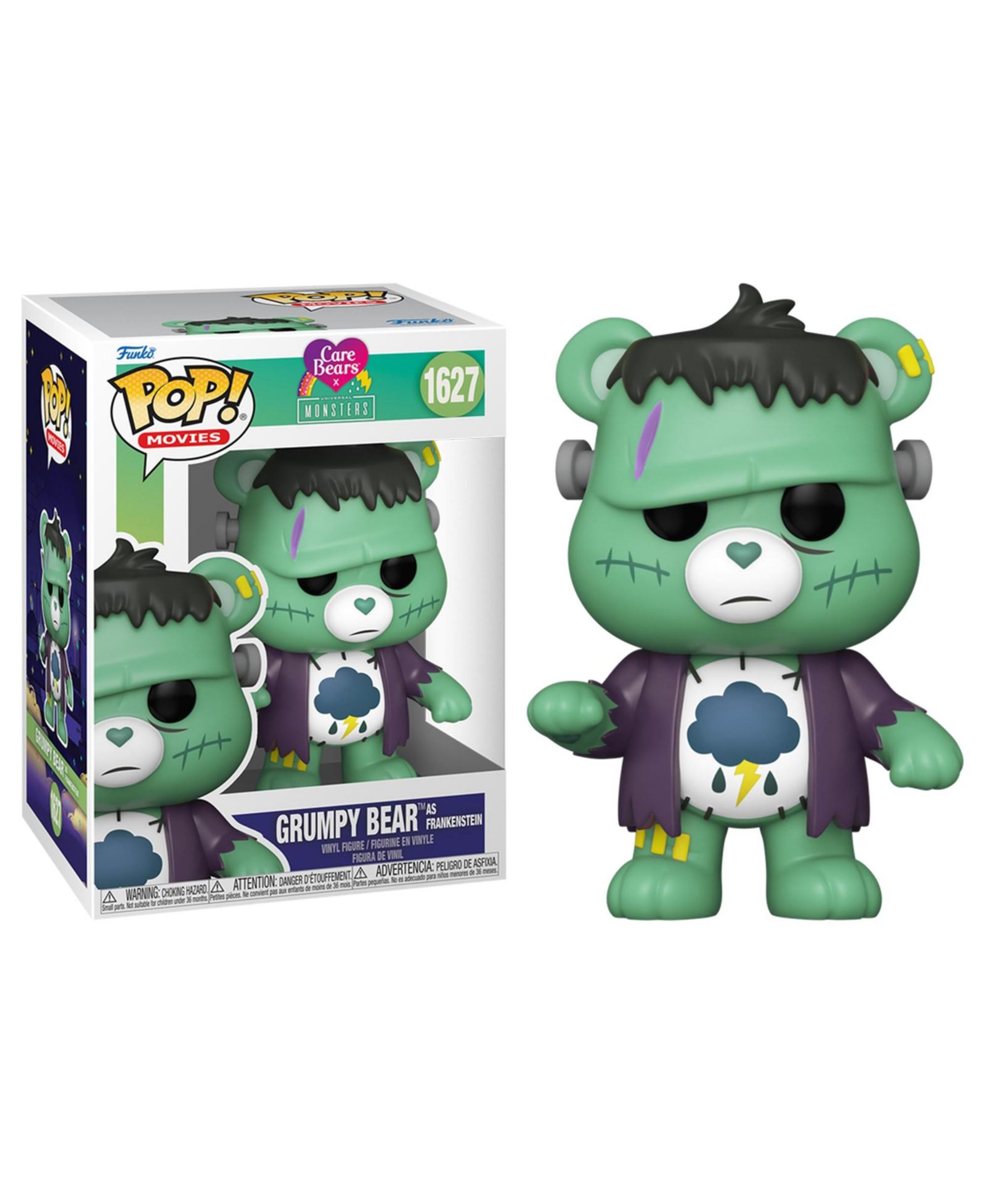 Funko Pop! Грустный медведь как Франкенштейн Care Bears X Universal Monsters 4.3" Коллекционная фигурка, возраст 3+
