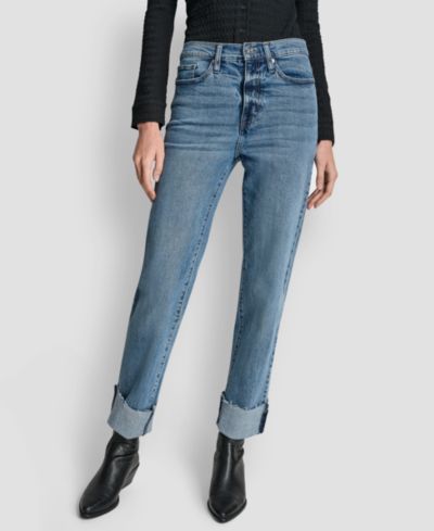 Женские классические джинсы с высокой посадкой DKNY Jeans