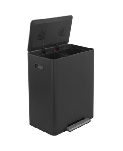 Мусорное ведро MEGA CASA 16-Gallon Stainless Steel Dual-Compartment Step Trash Can
