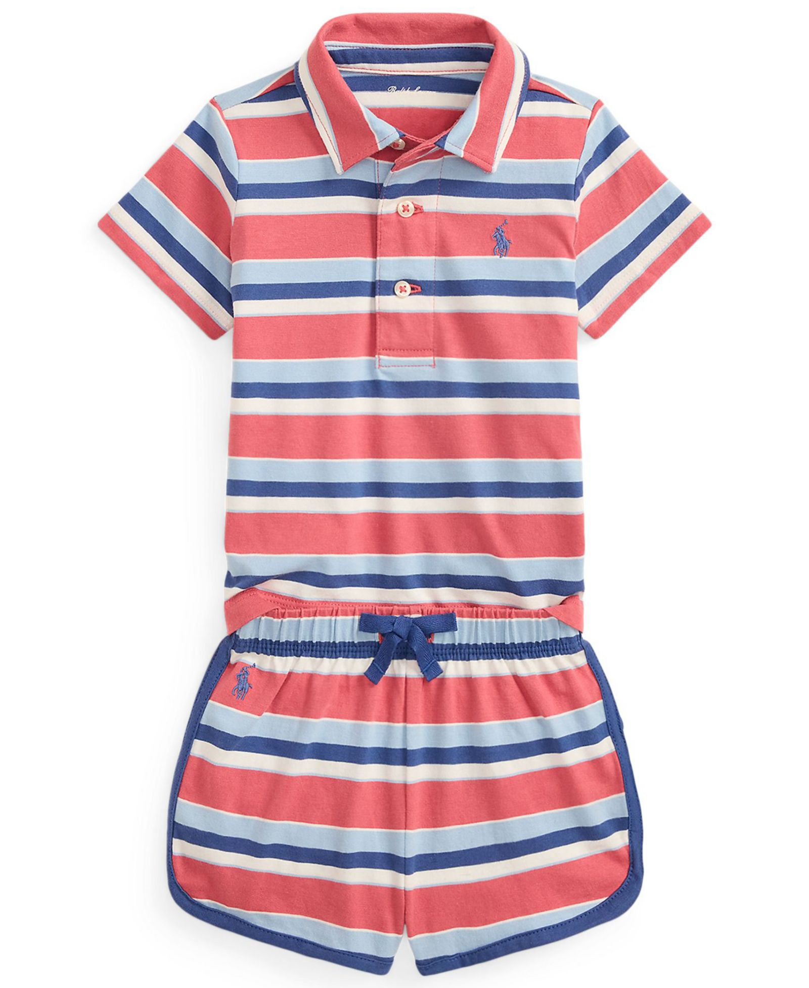 Polo Ralph Lauren Детский комплект из поло из хлопка в полоску и шорт, 2-Piece Set
