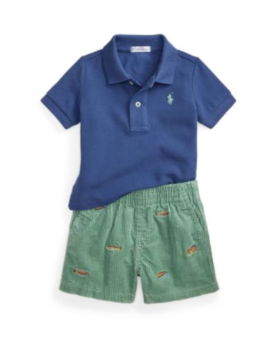 Polo Ralph Lauren Baby Boys' Mesh Polo Shirt and Shorts, 2-Piece Set