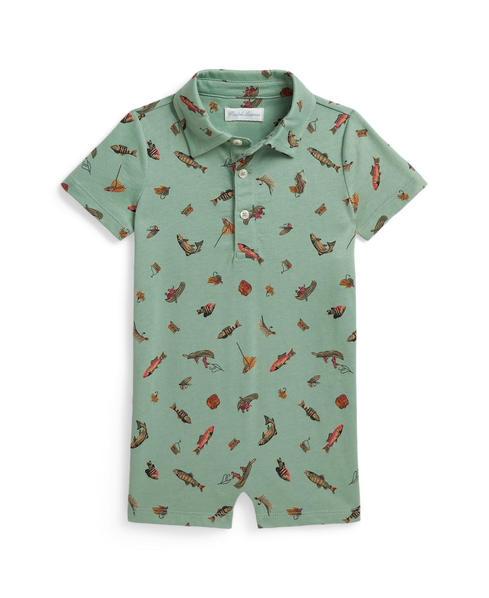 Polo Ralph Lauren Baby Boys' Fishing-Print Polo Shortall