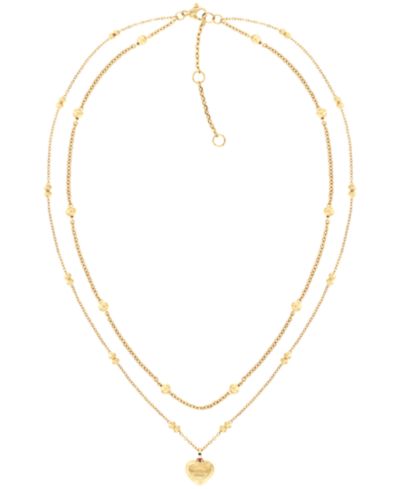 Женские многослойные ожерелья Tommy Hilfiger Women's Gold-Plated Stainless Steel