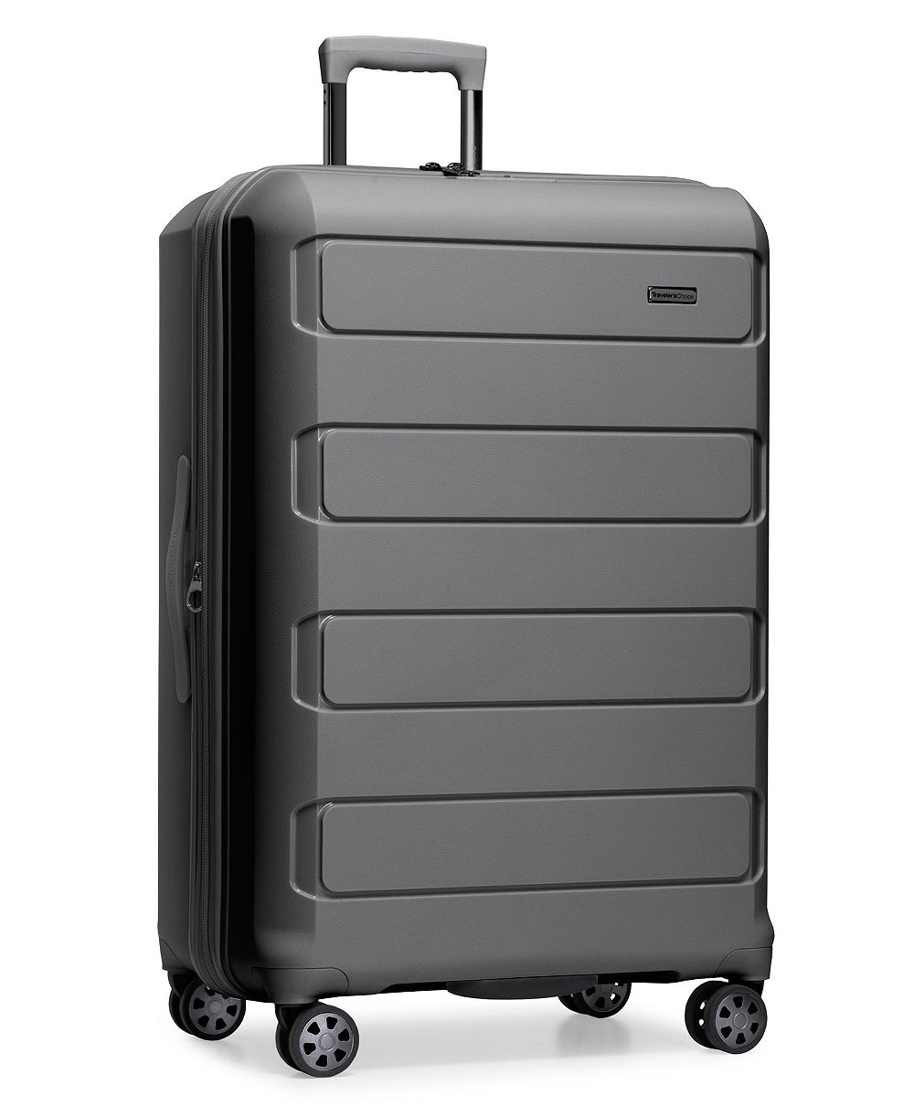 Traveler's Choice Pagosa Large Checked Hardside Expandable Spinner Luggage
