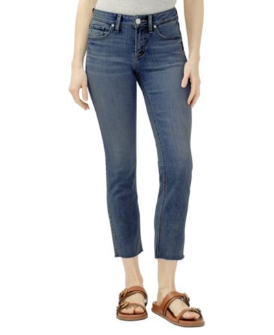 Женские джинсы Silver Jeans Co. Suki Mid-Rise Cropped Skinny