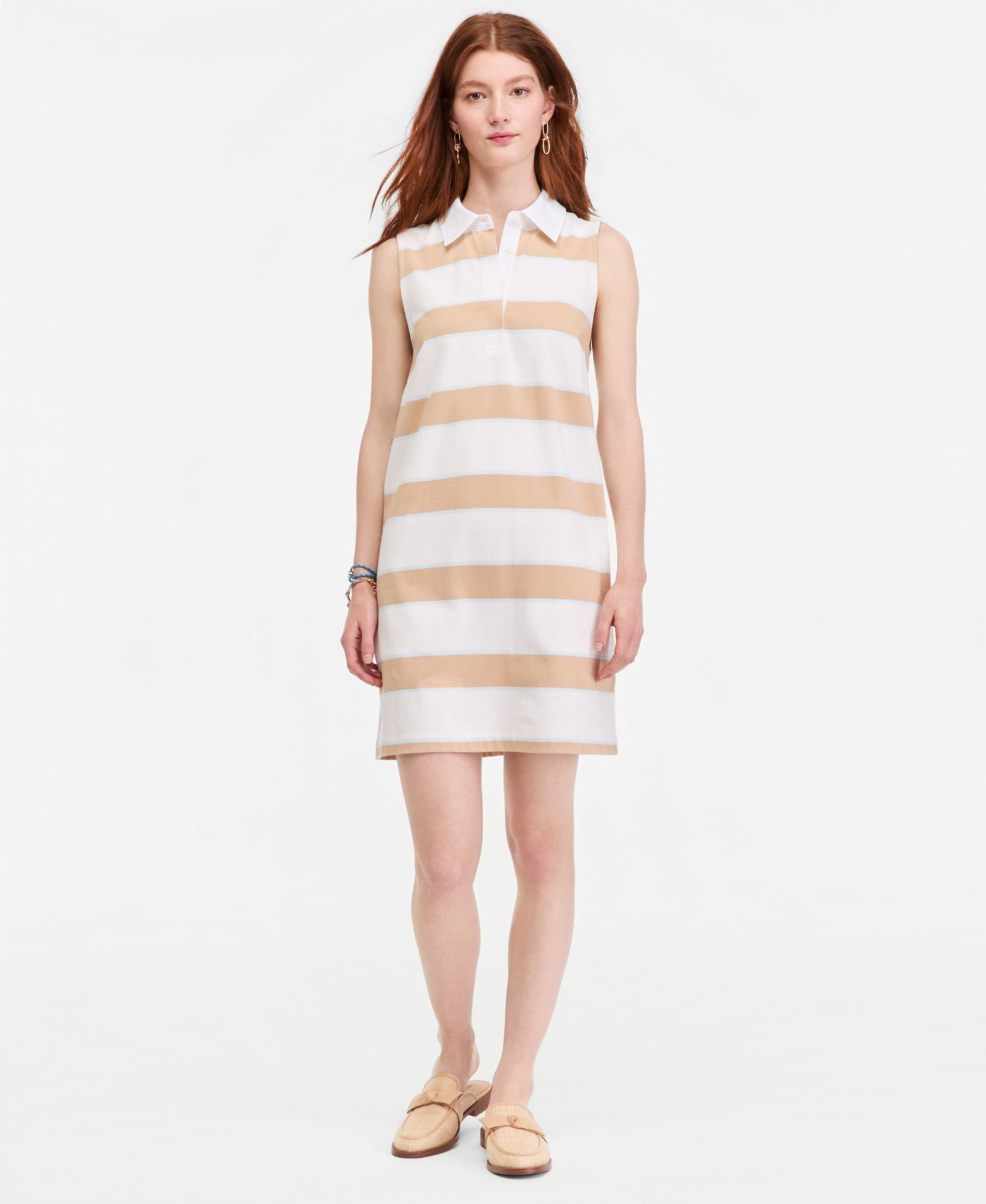 On 34th Women's Molly Stripe Sleeveless Polo Dress, Macy's Exclusive